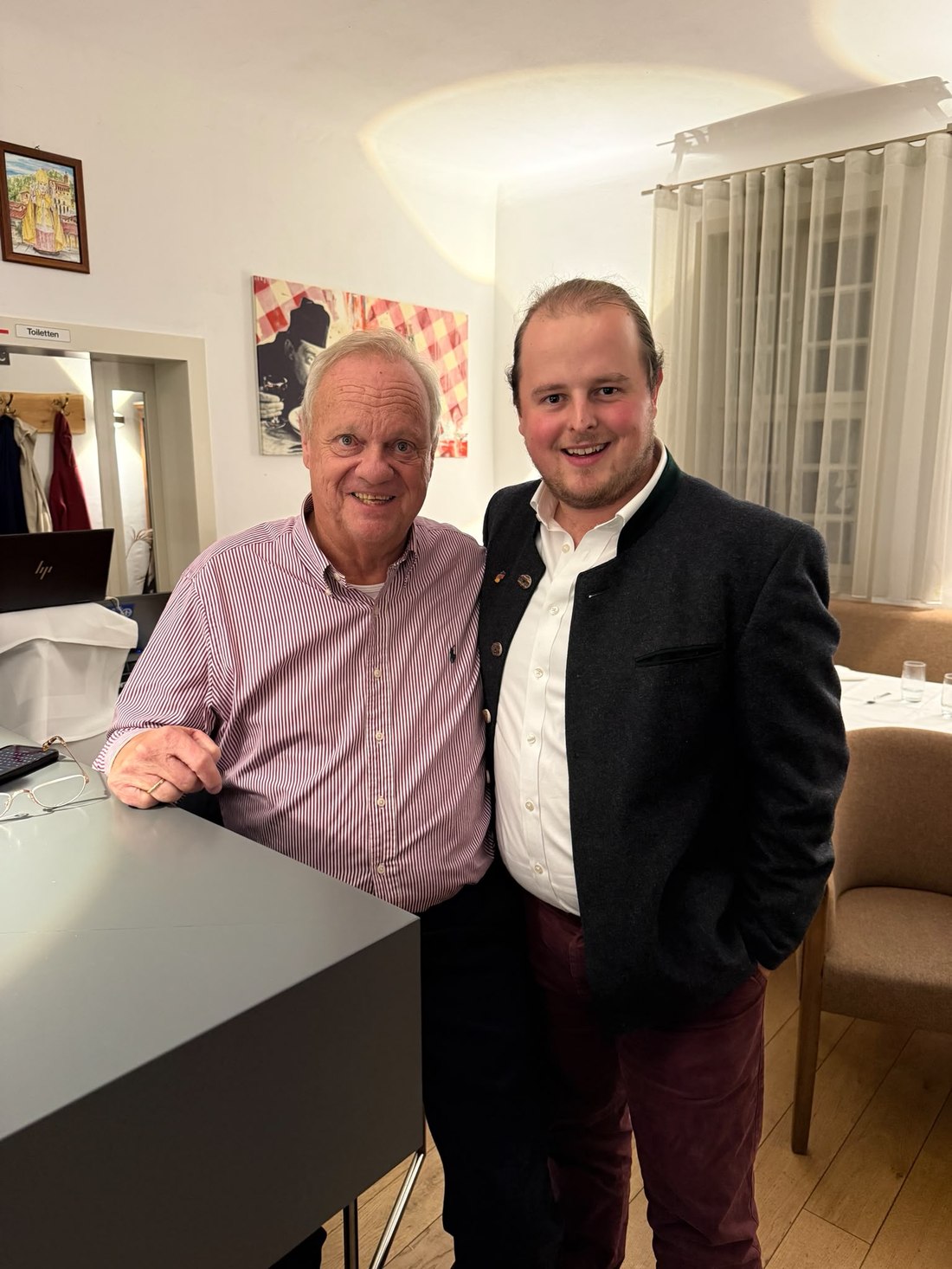 Tim Häußermann mit Rolf Töpperwien